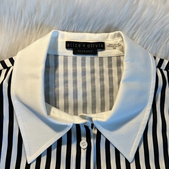 Alice & Olivia Black & White Button Down - Picture 2 of 3